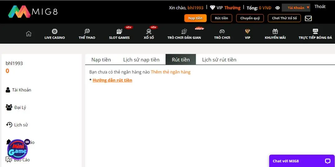 Hướng Dẫn Rút Tiền Mig8 Về Tài Khoản Siêu Nhanh Gọn