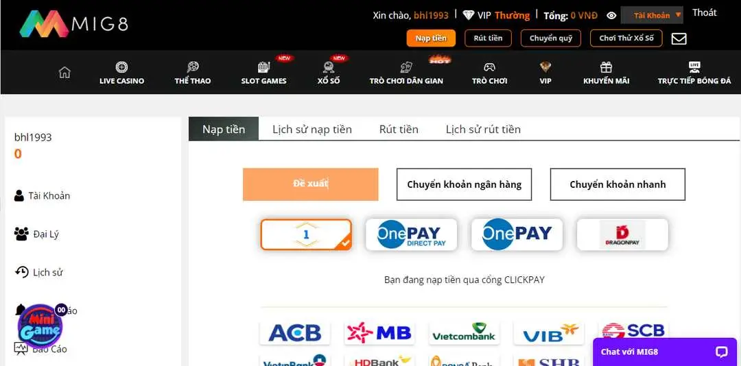 Hướng Dẫn Cách Nạp Tiền Mig8 Vào Tài Khoản Game Nhanh Nhất